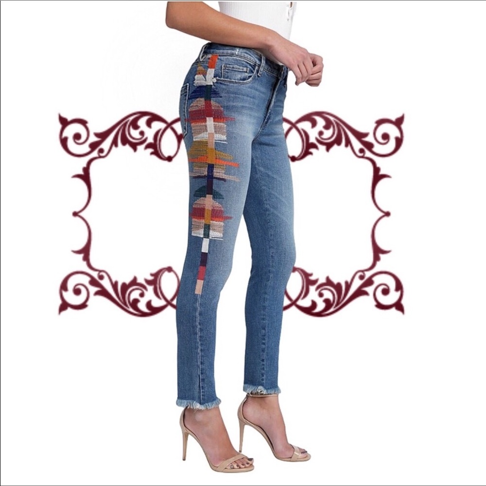 BLANK NYC side embroidered pants